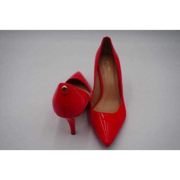 Michael Kors Flex Patent Glossy Leather Coral High Heels Pump Size 8.5M - Picture 3 of 11